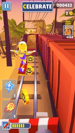 地铁跑酷笑脸金币修改器游戏截图