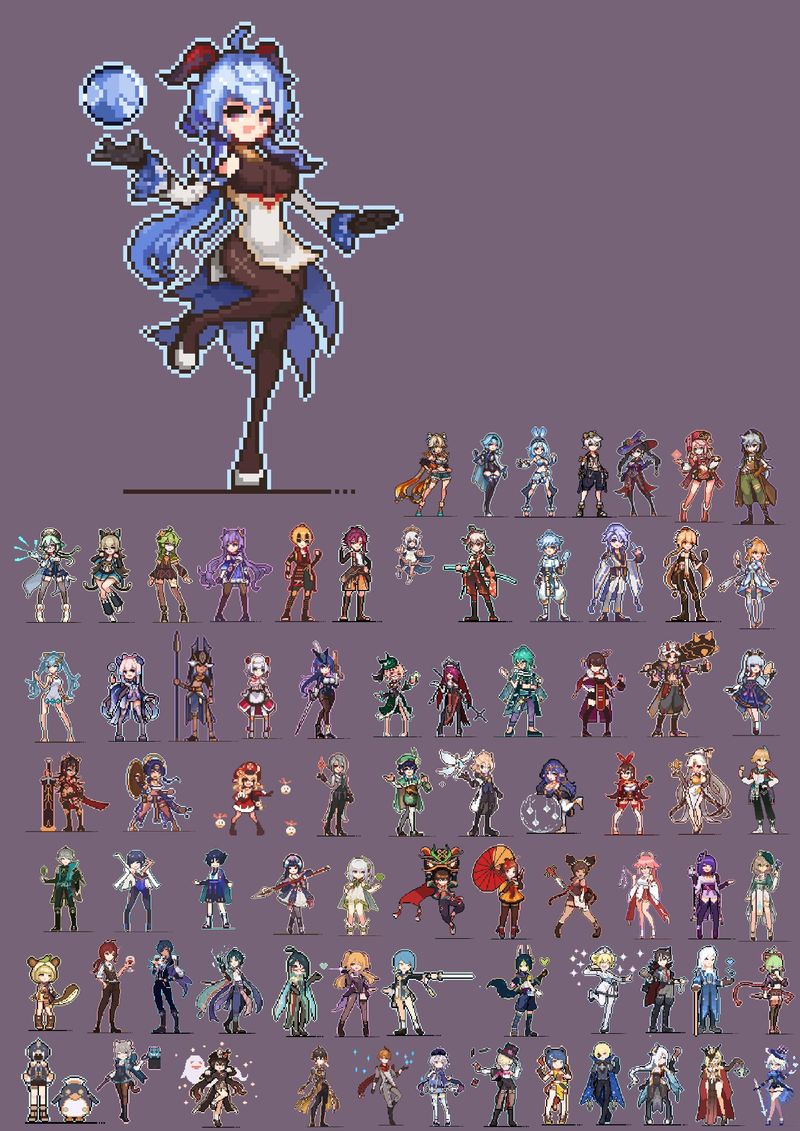 甘雨像素小游戏无限金币版