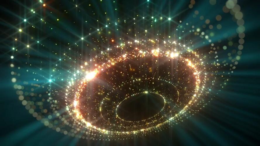 免费舞台背景视频模板光环加速版