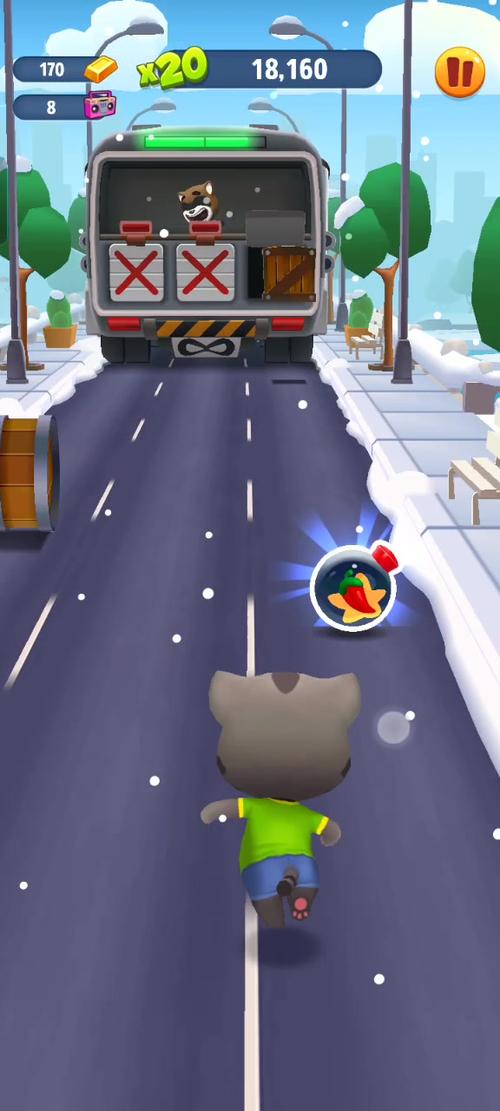 汤姆猫跑酷下雪版安装游戏截图