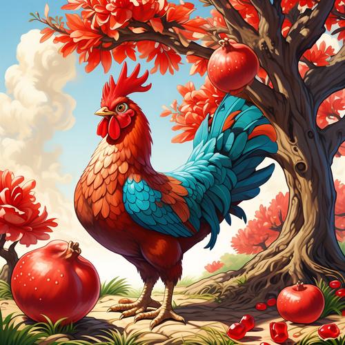 鸡的沙雕头像红色版