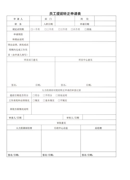 新员工转正申请表游戏截图