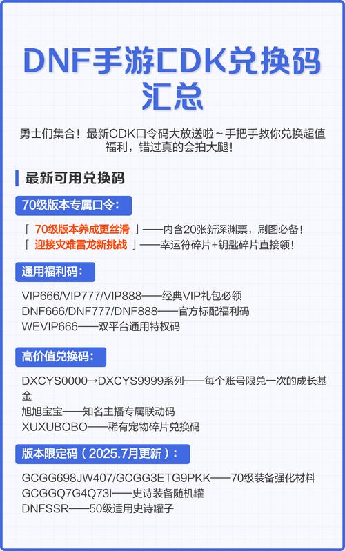 dnf手游兑换码有什么dnf手游兑换码有大全2024游戏截图